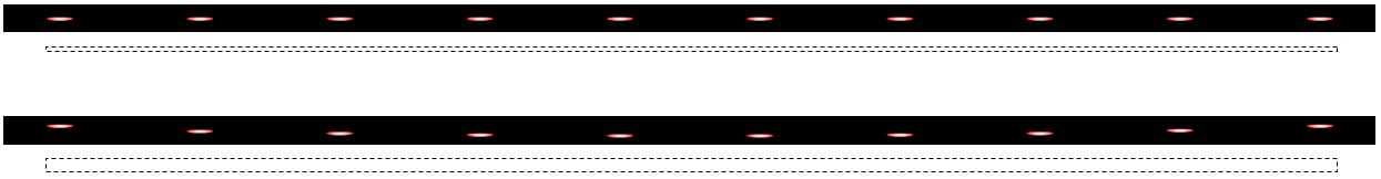 10 emitter laser bar with no smile and with 3 μm smile effect