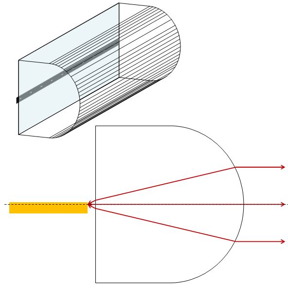 Emitters laser bar with smile 1