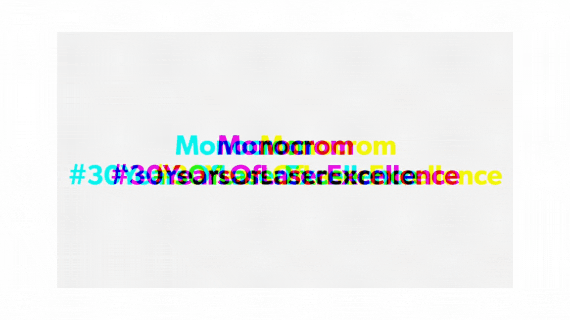 Monocrom logo evolution 30 anniversary